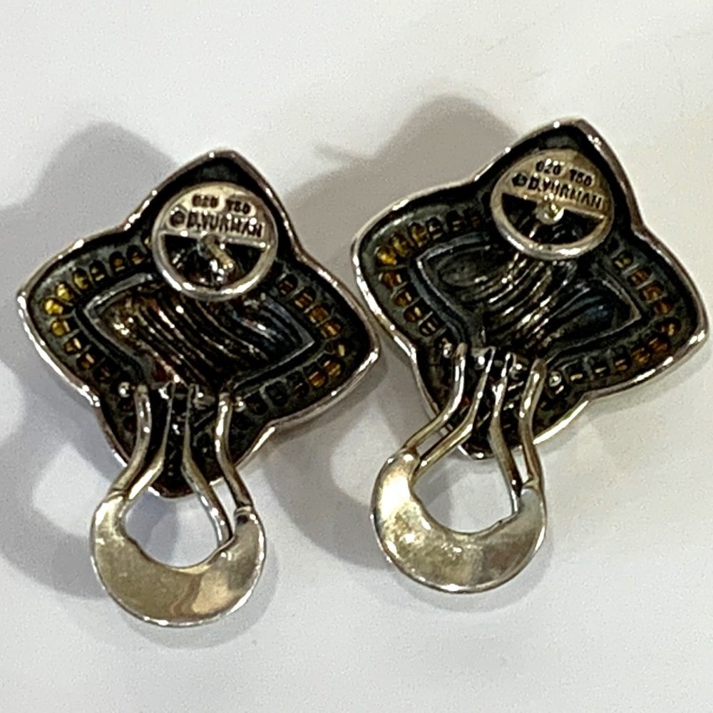 DAVID YURMAN Quatrefoil Earrings in Sterling Silver and 18K Yellow - Picture 10 of 16